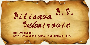Milisava Vukmirović vizit kartica